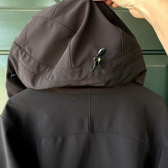 Patagonia Adze Hoody Men’s L Black Polartec Softshell Jacket Rare Corporate Logo - Picture 7 of 10